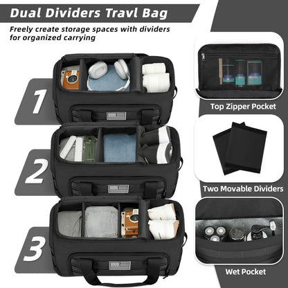 Gym Bags for Men, 3-In-1 65L Large Sports Duffle Bag for Travel