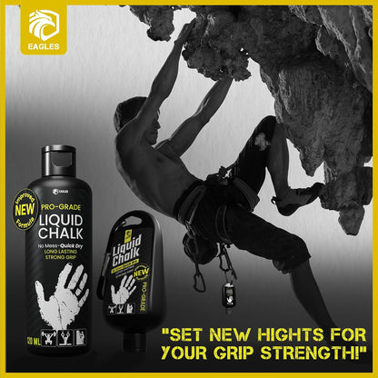 Pro Grade Gym Liquid Chalk 60, 120 or 280Ml & Clear Dry Hand Mess-Free Chalk for Weightlifting, Gymnastics Rock Climbing, Pole Grip, Sports Dries in Seconds - Sweat-Resistant and Long Lasting