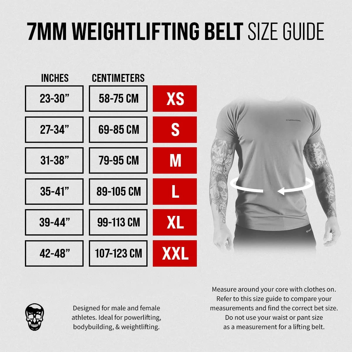 Weightlifting Belt | 7Mm Leather Back Support