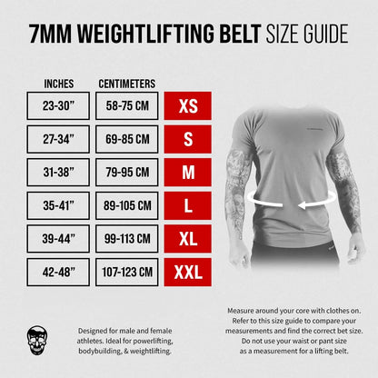 Weightlifting Belt | 7Mm Leather Back Support