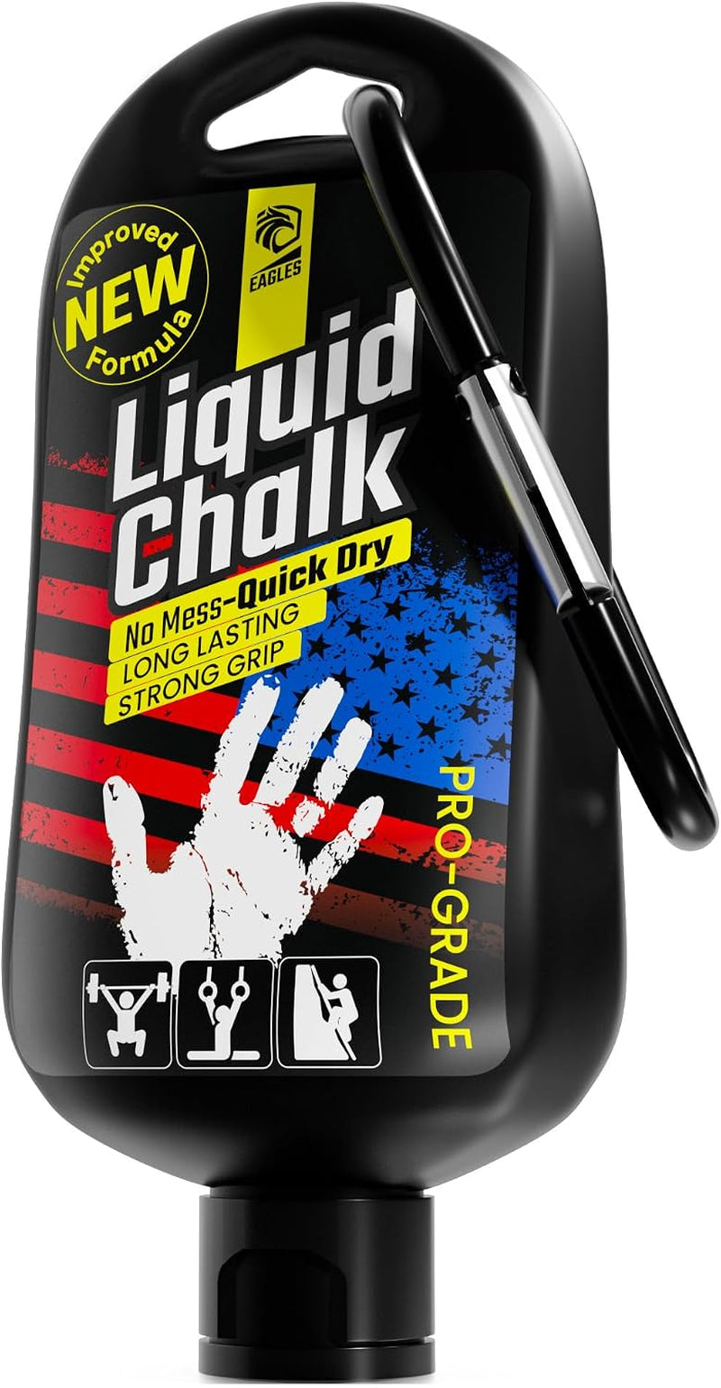 Pro Grade Gym Liquid Chalk 60, 120 or 280Ml & Clear Dry Hand Mess-Free Chalk for Weightlifting, Gymnastics Rock Climbing, Pole Grip, Sports Dries in Seconds - Sweat-Resistant and Long Lasting