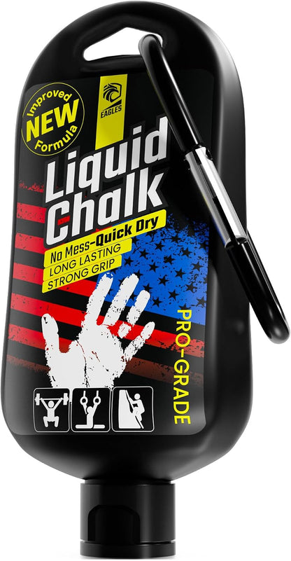 Pro Grade Gym Liquid Chalk 60, 120 or 280Ml & Clear Dry Hand Mess-Free Chalk for Weightlifting, Gymnastics Rock Climbing, Pole Grip, Sports Dries in Seconds - Sweat-Resistant and Long Lasting